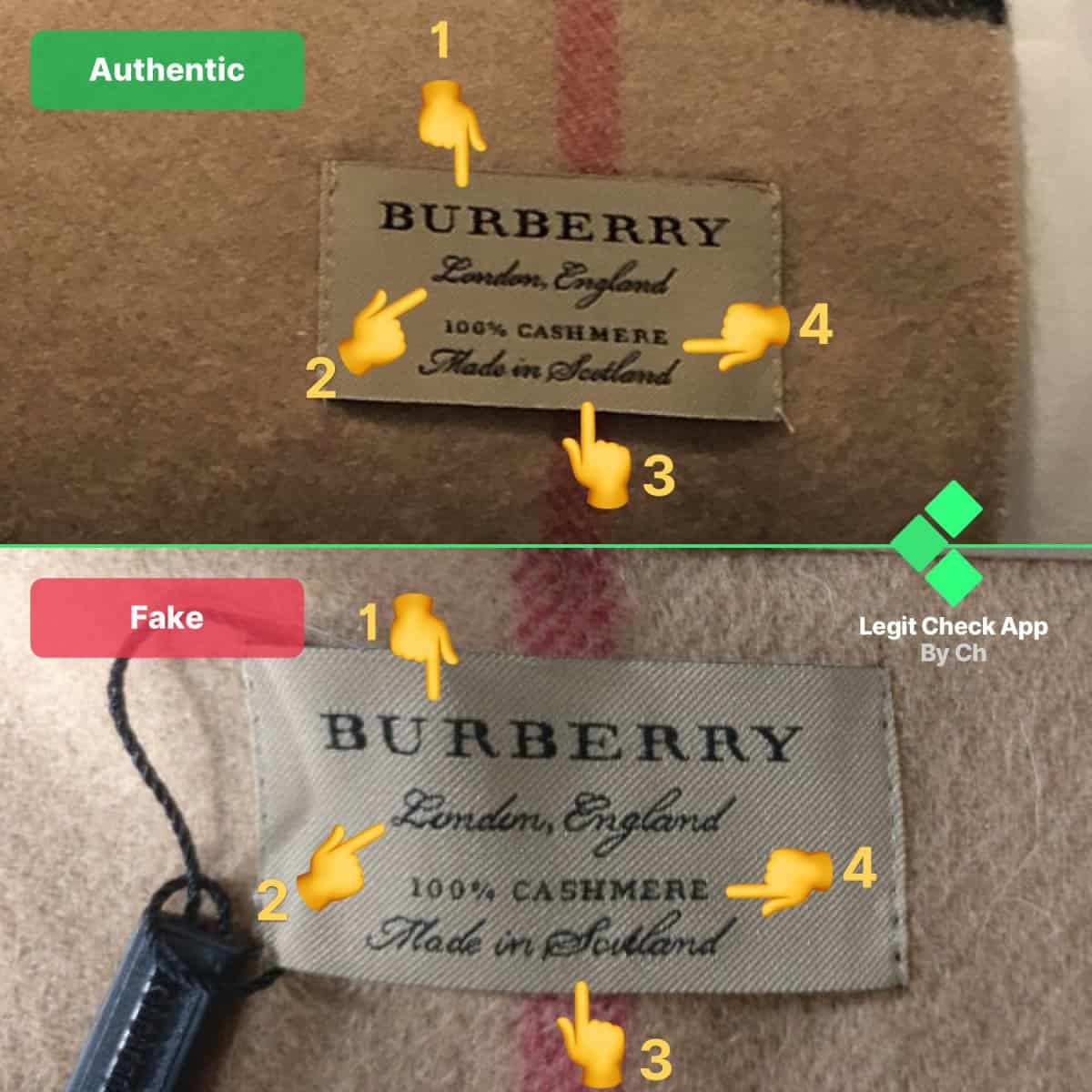 how to spot fake burberry scarf