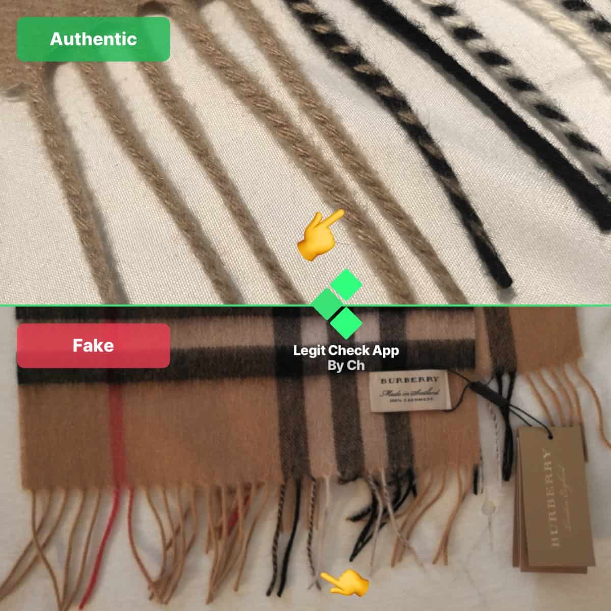 burberry scarf real vs fake