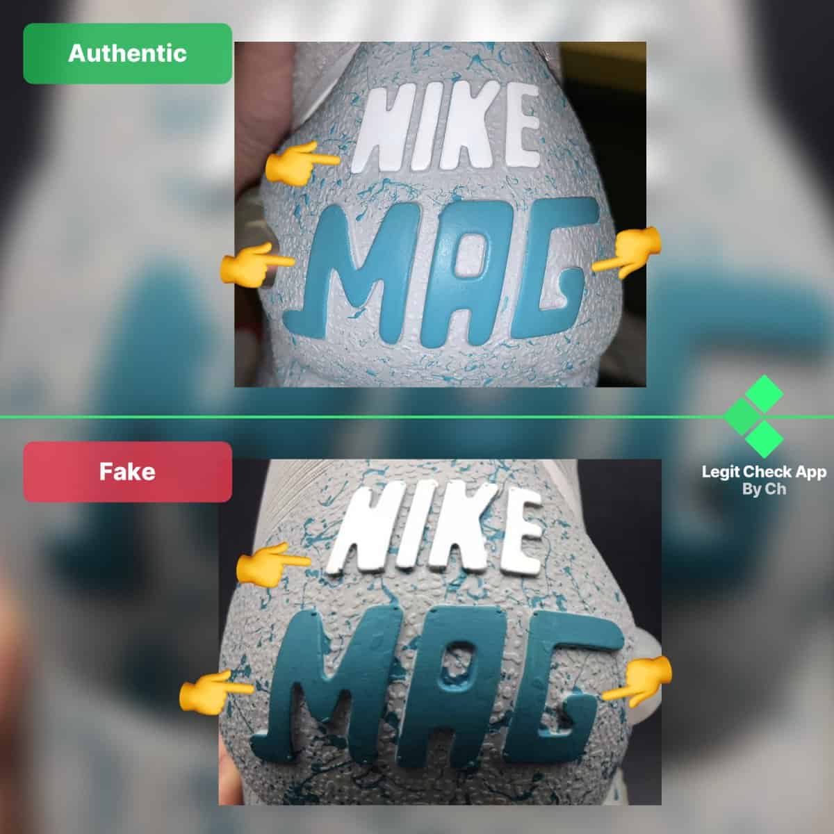 реальный против поддельного Nike Air Mag