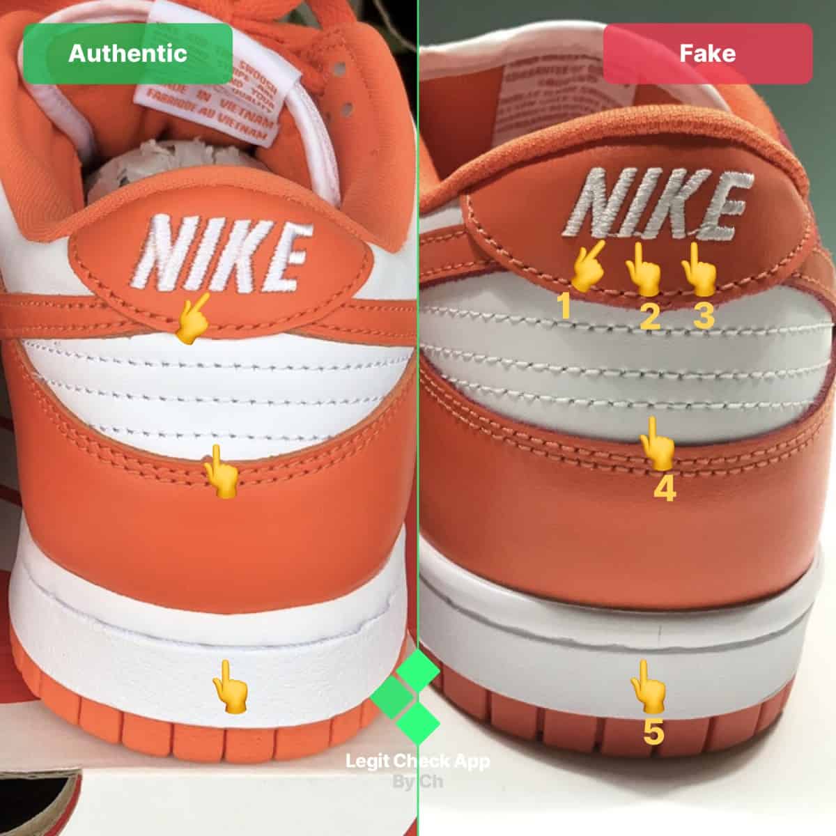 how can i spot fake dunks