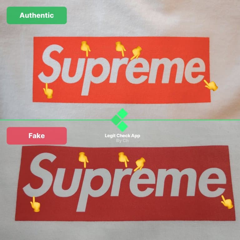 tag supreme original vs fake