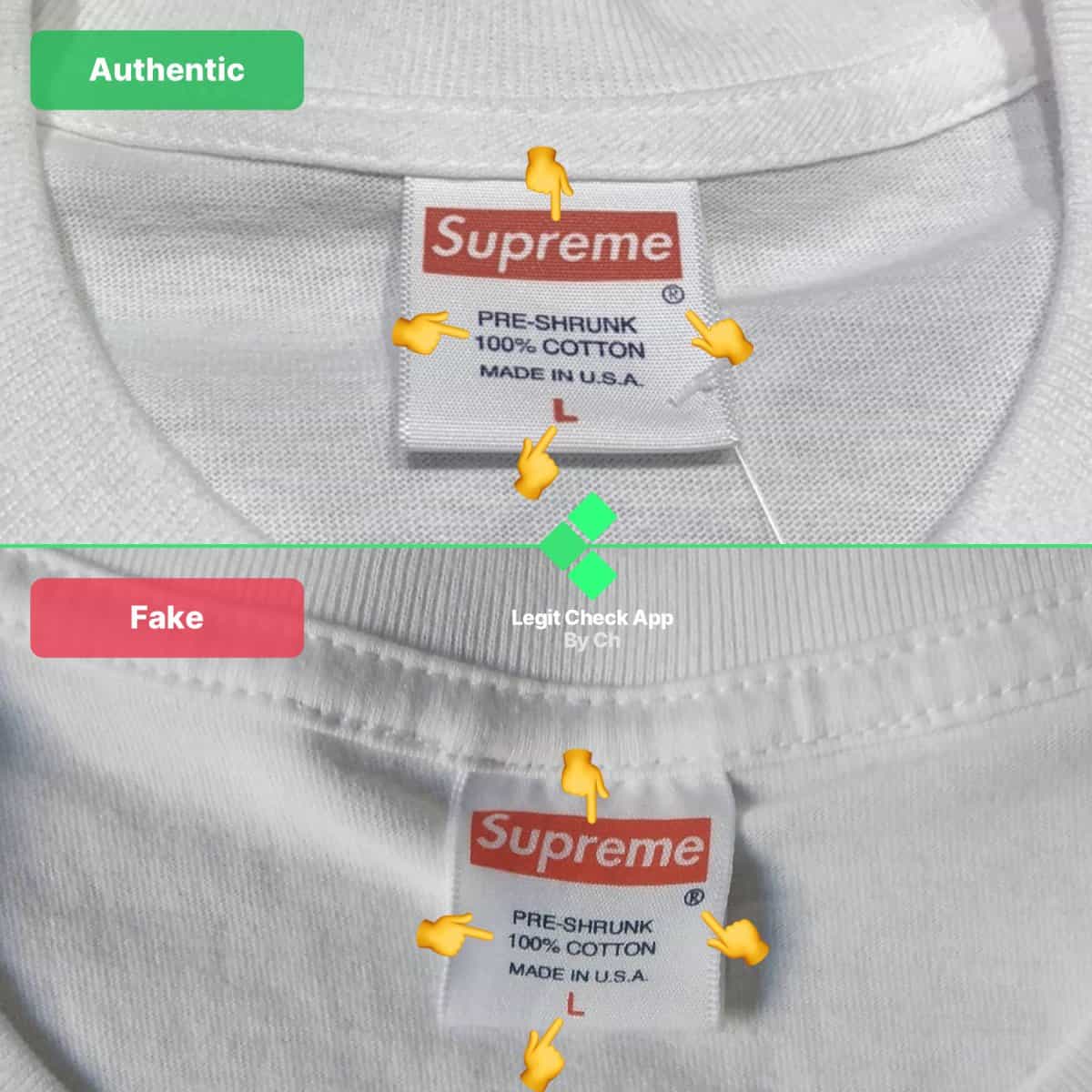 how to spot a fake supreme brooklyn box logo t-shirt