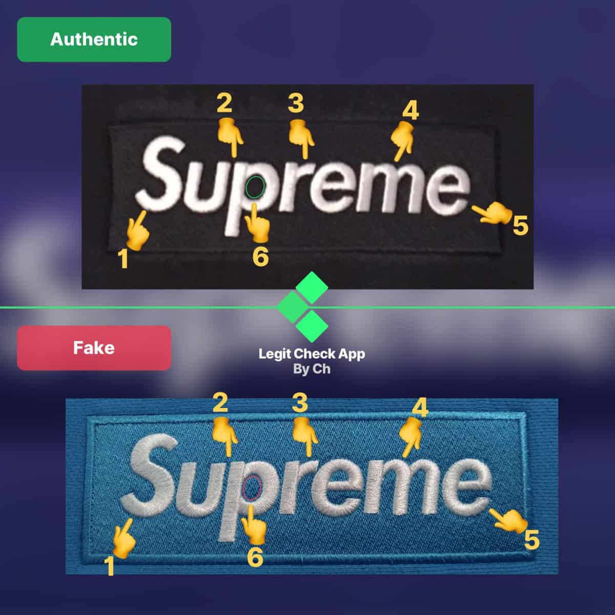 supreme crewneck real vs fake