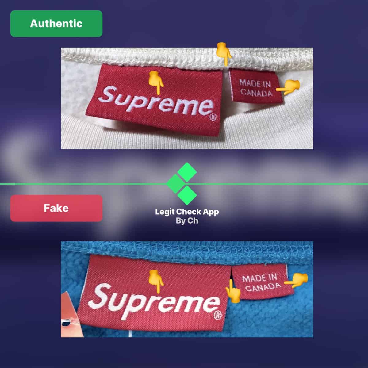how to spot fake supreme box logo crewneck