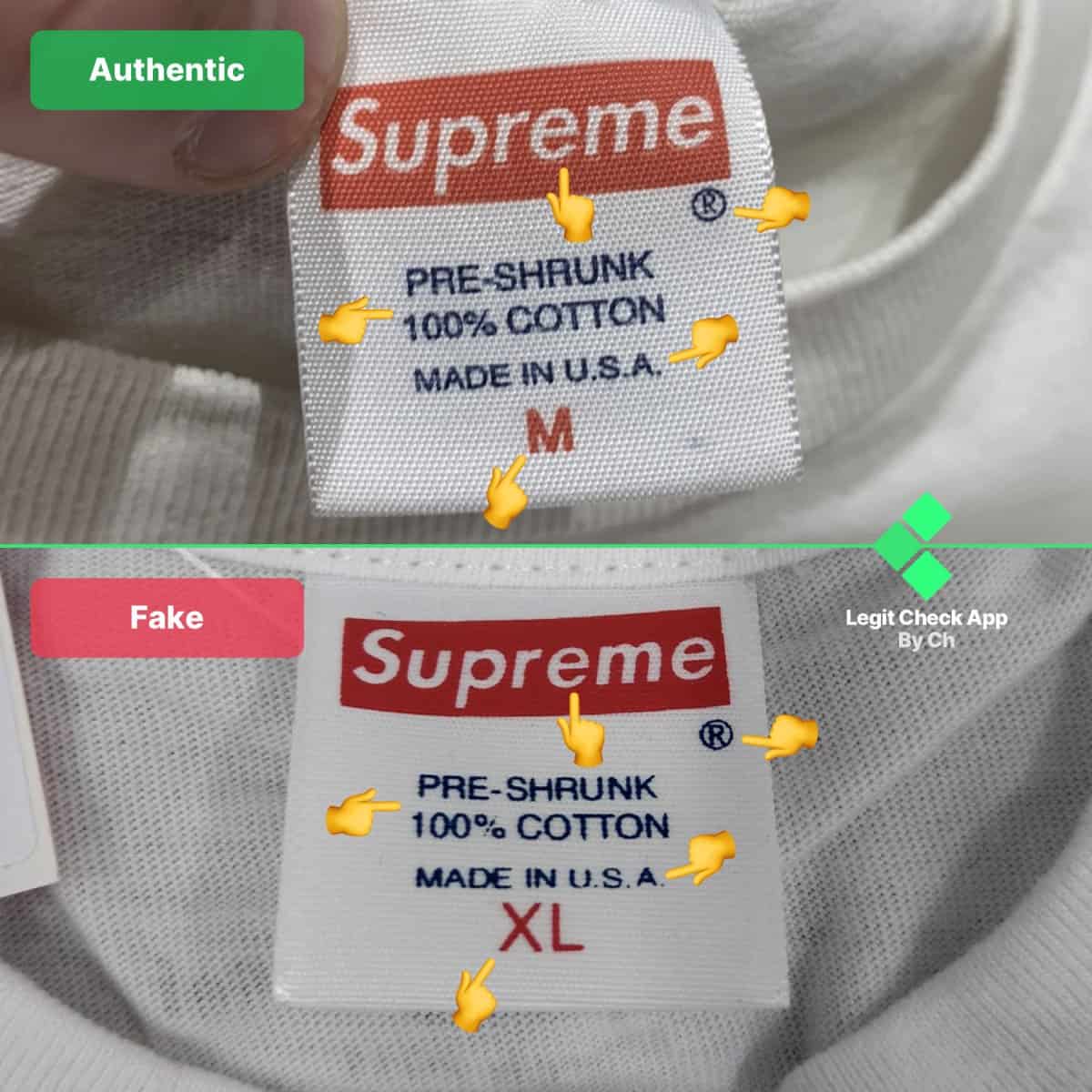 how to spot fake supreme japan relief box logo t-shirts