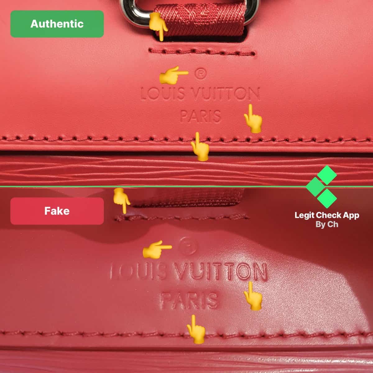 Fake Vs Real Supreme Louis Vuitton Red Backpack - Legit Check By Ch