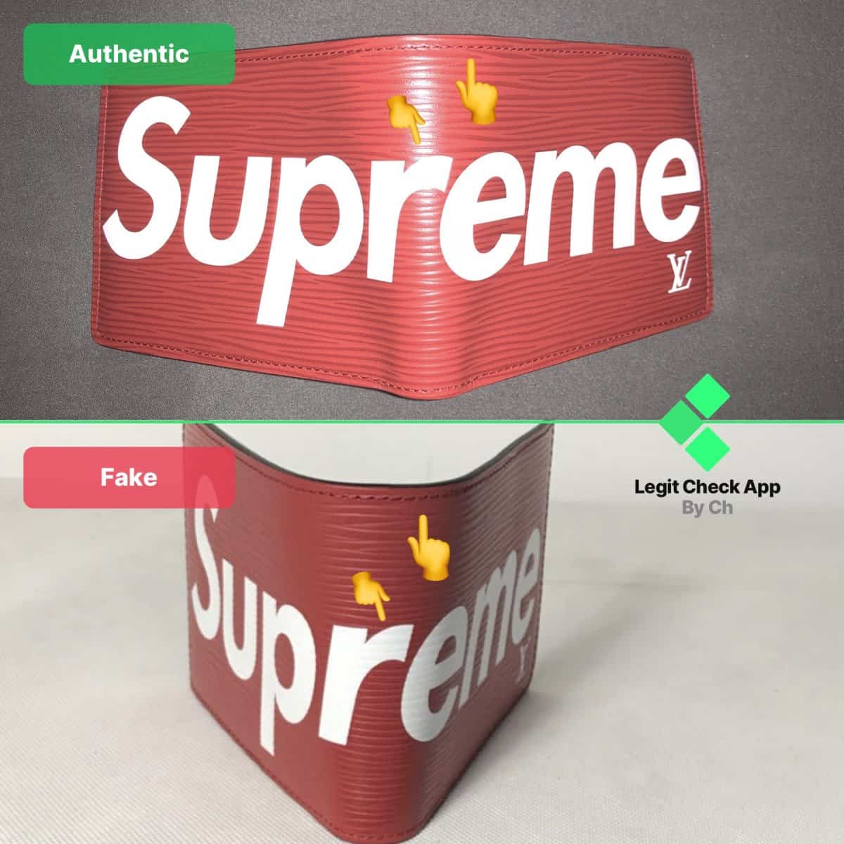supreme lv wallet red