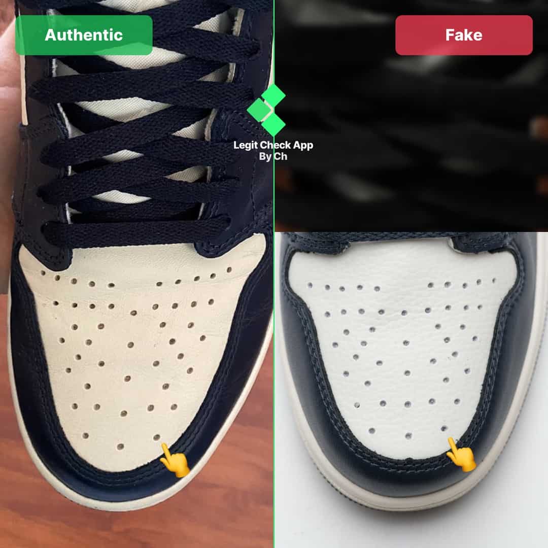 obsidian jordan 1 real vs fake