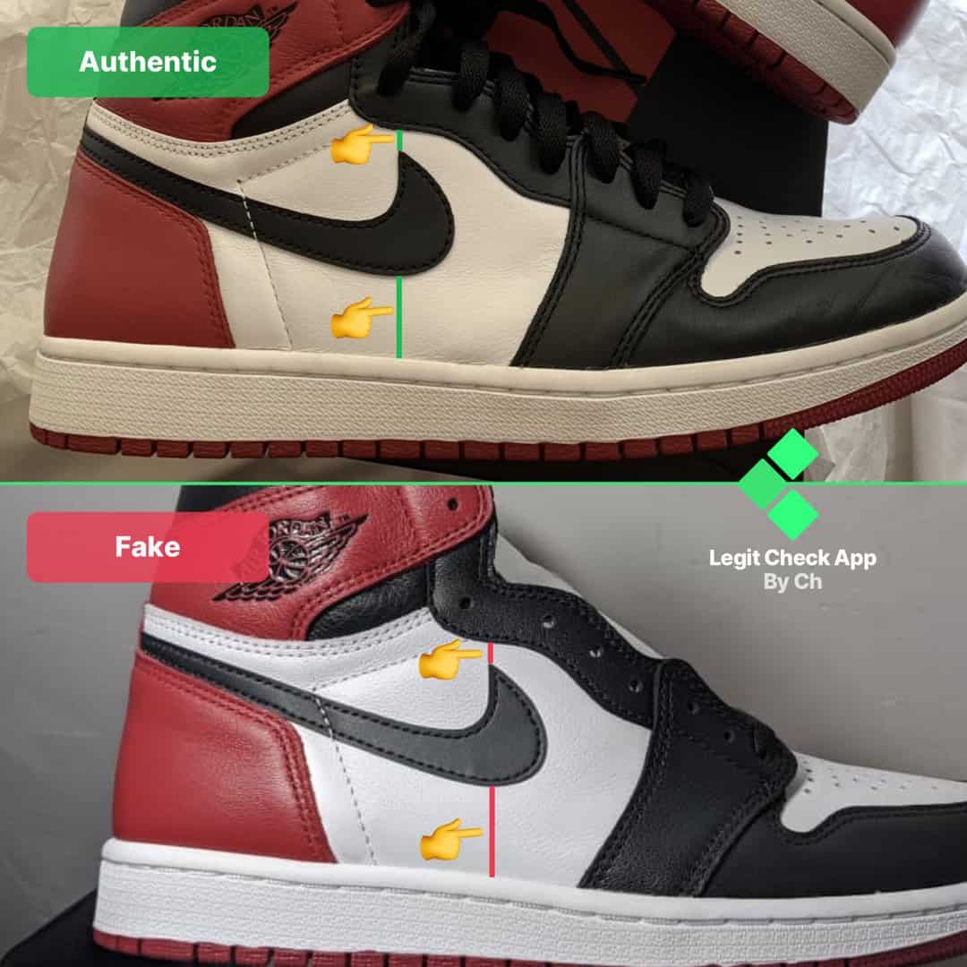 How To Spot Fake Air Jordan 1 High Black Toe