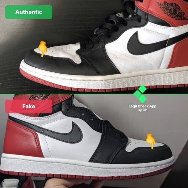 How To Spot Fake Air Jordan 1 High Black Toe