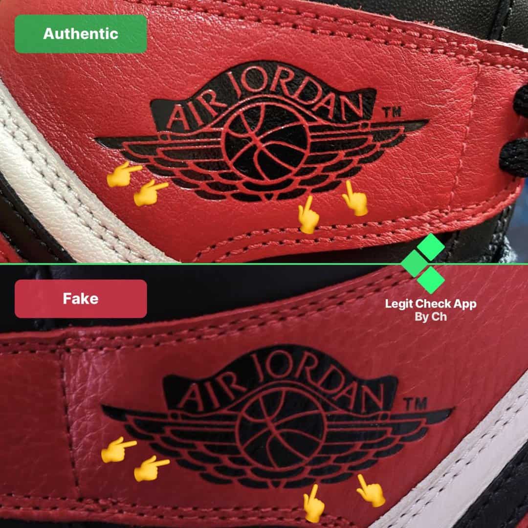 Air Jordan 1 Bred Toe real vs fake