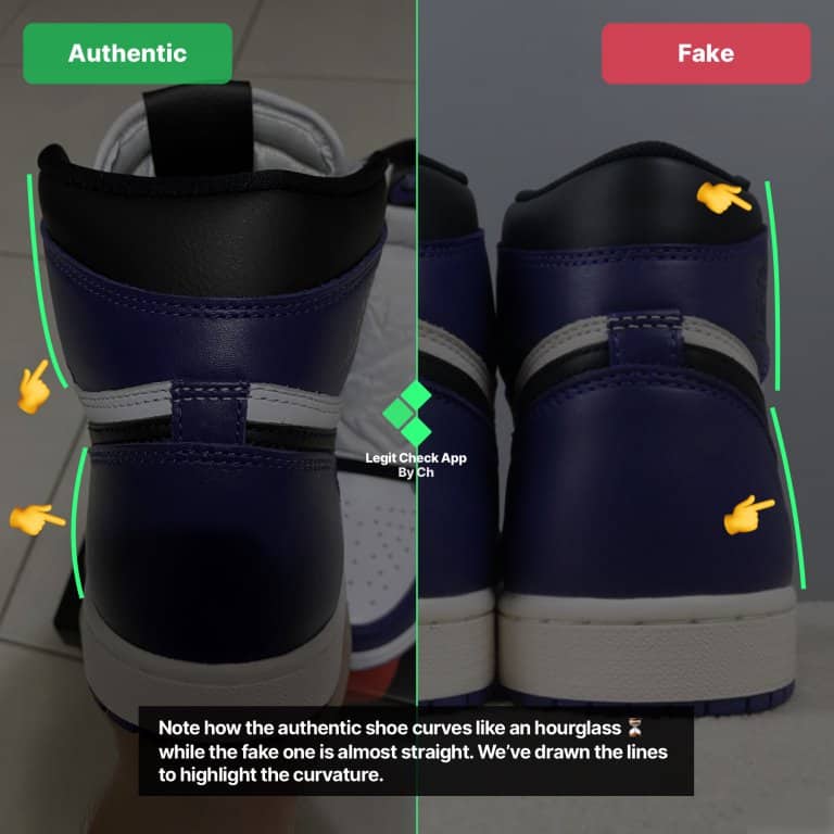 How To Spot Fake Jordan 1 Court Purple (All Releases)