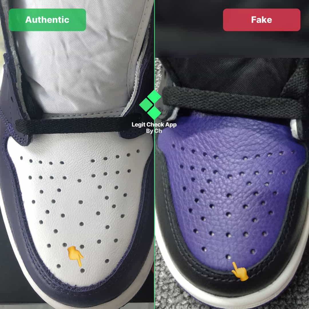 how to spot fake aj1 court purple