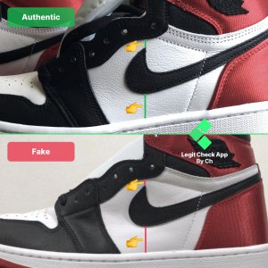 How To Spot Fake Air Jordan 1 Satin Black Toe (Guide)