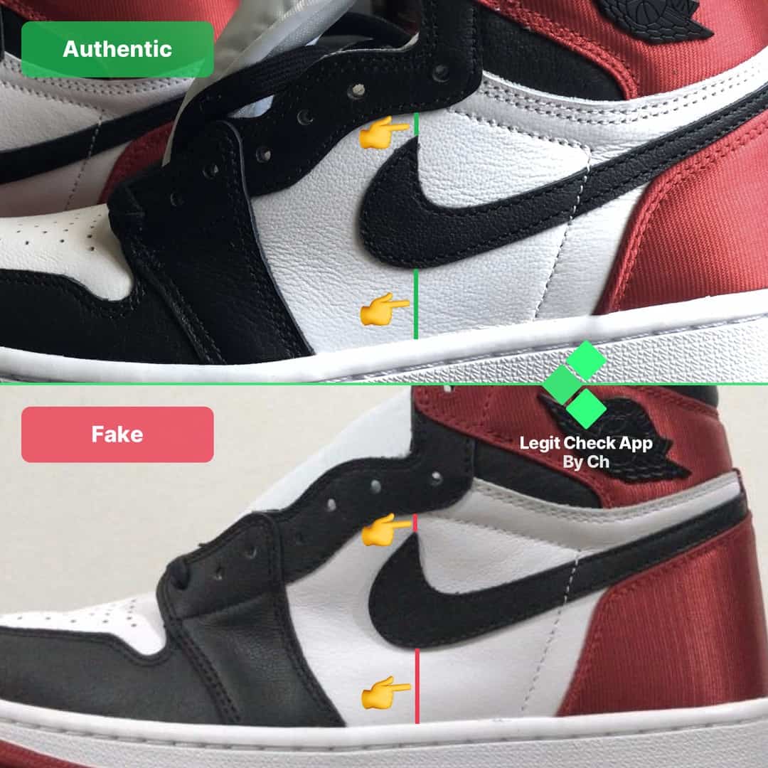 How To Spot Fake Air Jordan 1 Satin Black Toe (guide)