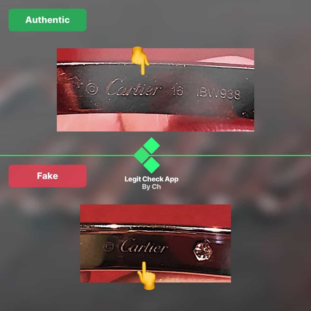 how to spot a fake Cartier Love bracelet