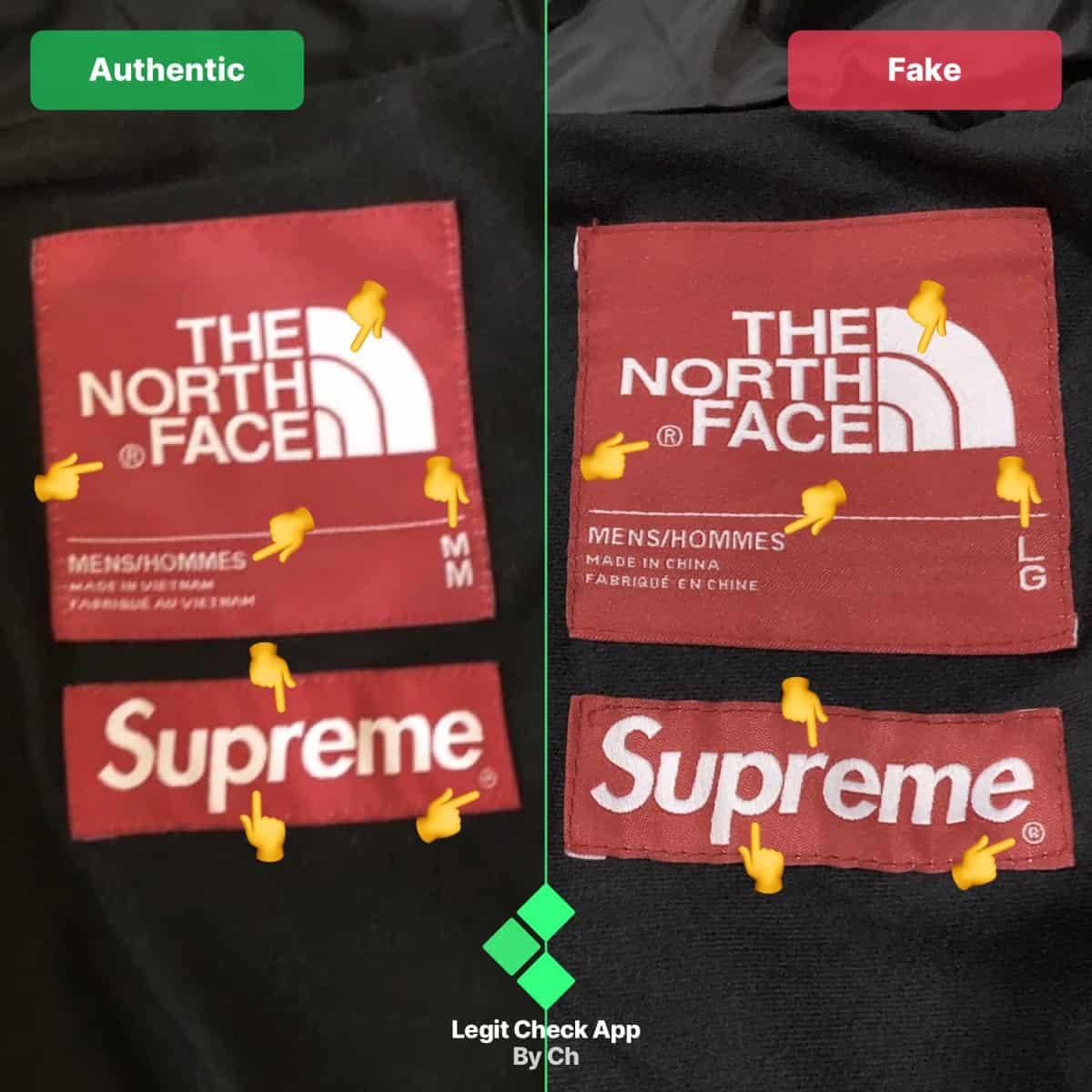 Real Vs Fake Supreme X The North Face