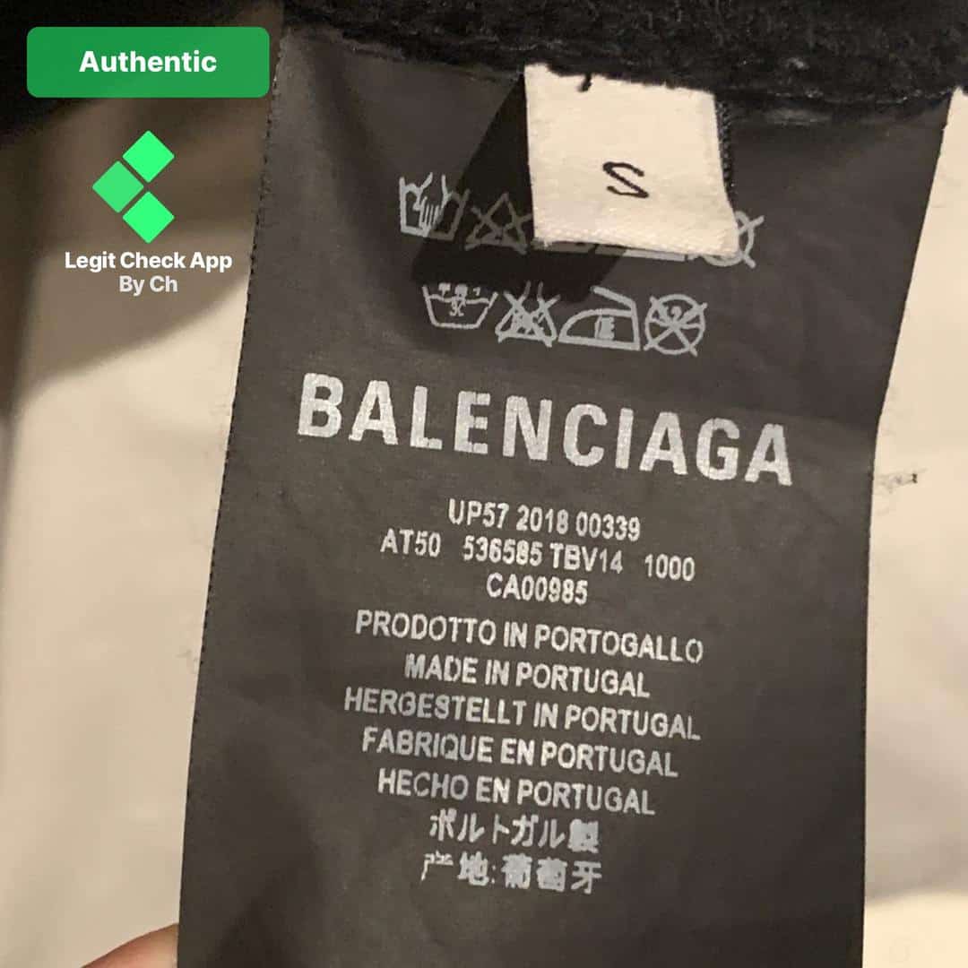 balenciaga hoodie wash tag