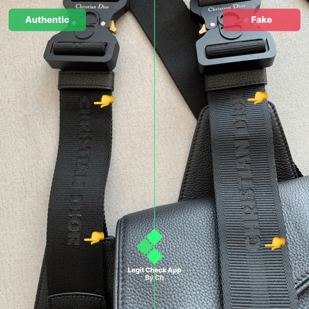 real vs fake dior saddle bag