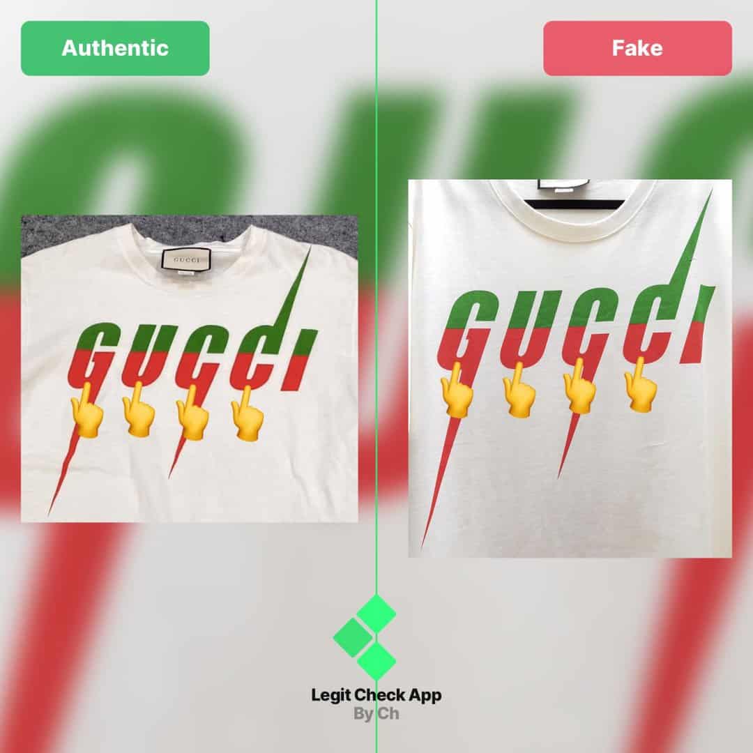 fake vs real gucci shirt
