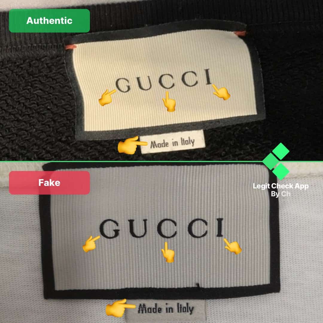 authentic gucci tag