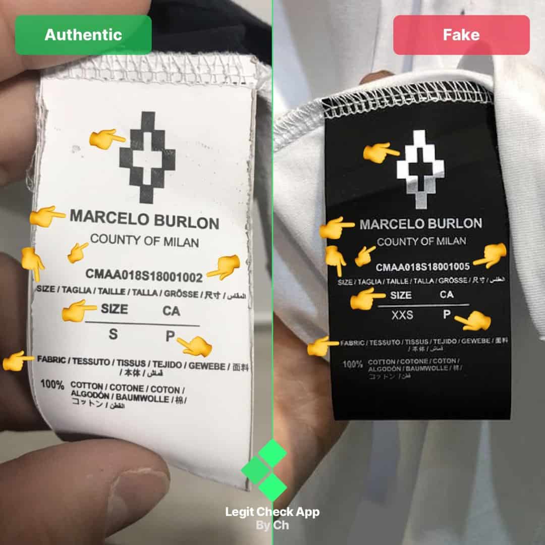 Marcelo Burlon real vs fake