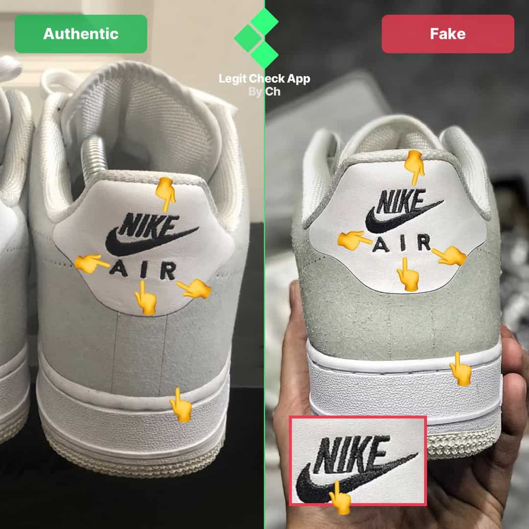 Как отличить nike. Nike Air Force 1 Original vs fake. Nike af 1 fake vs real. Nike Air Force Original vs fake. Nike Air Force 1 fake.