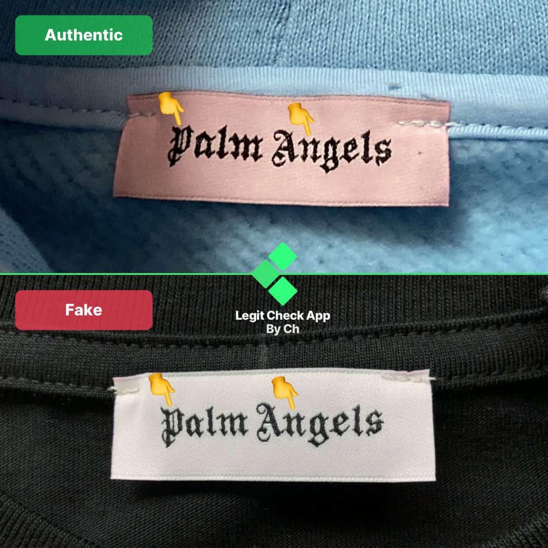 palm angels dead bear fake vs real