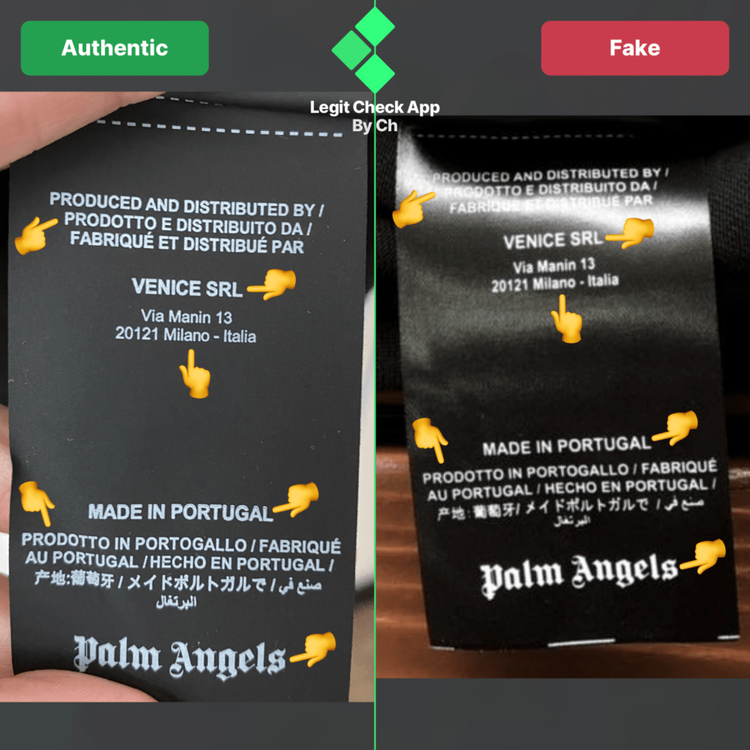 fake vs real palm angels bear
