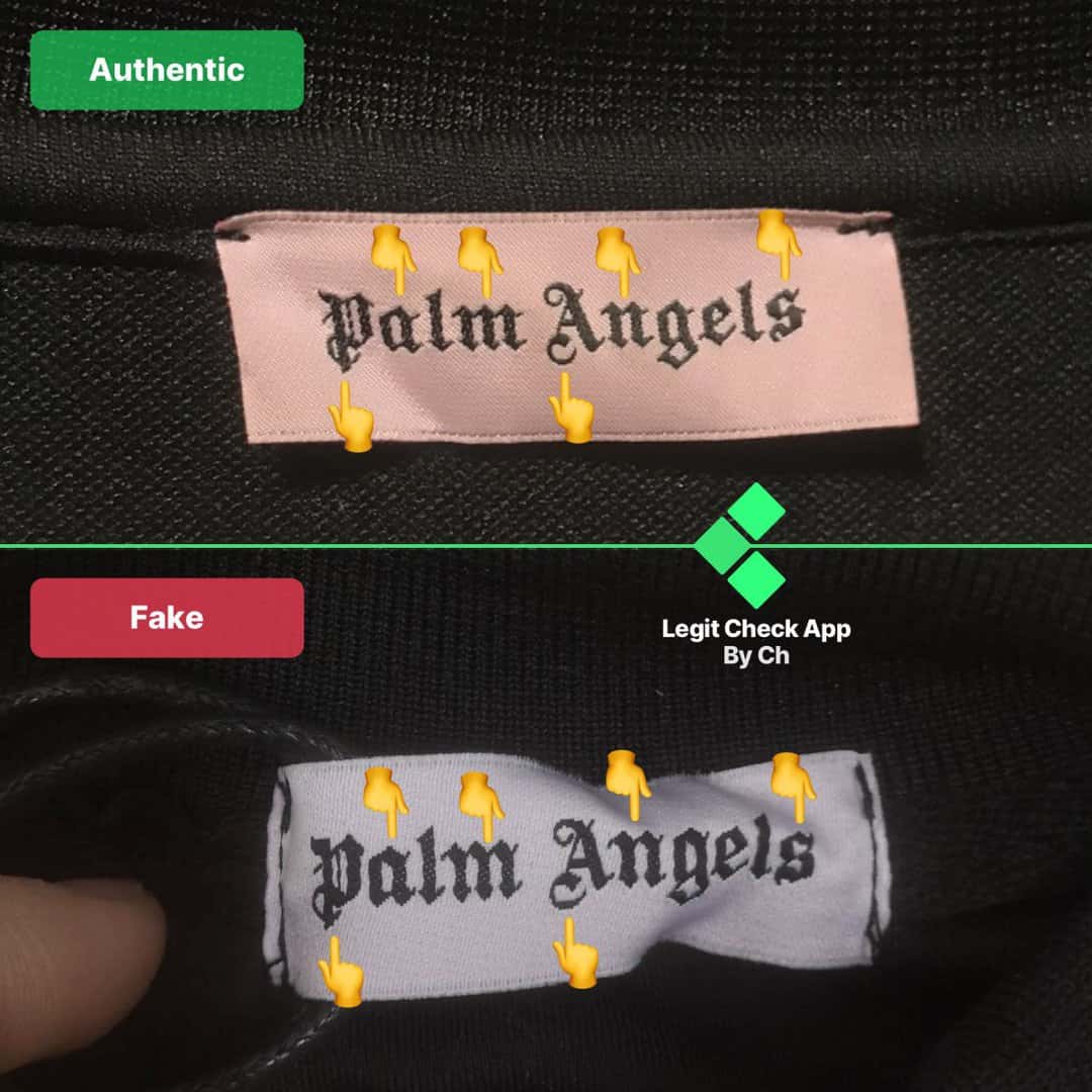 palm angels real vs fake track jacket