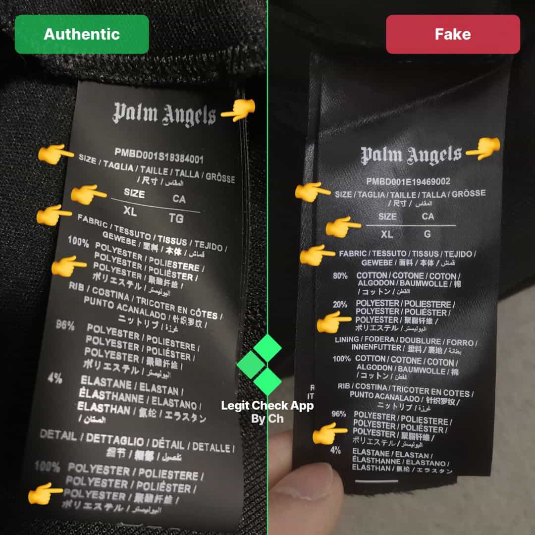 fake vs real palm angels track jacket