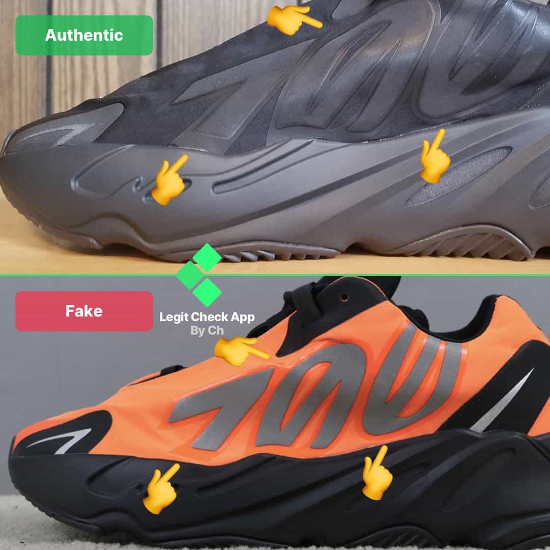 yeezy 700 fake and real