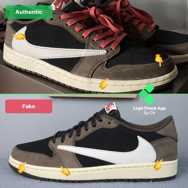 How To Spot Fake Travis Scott Air Jordan 1 Low - Legit Check By Ch