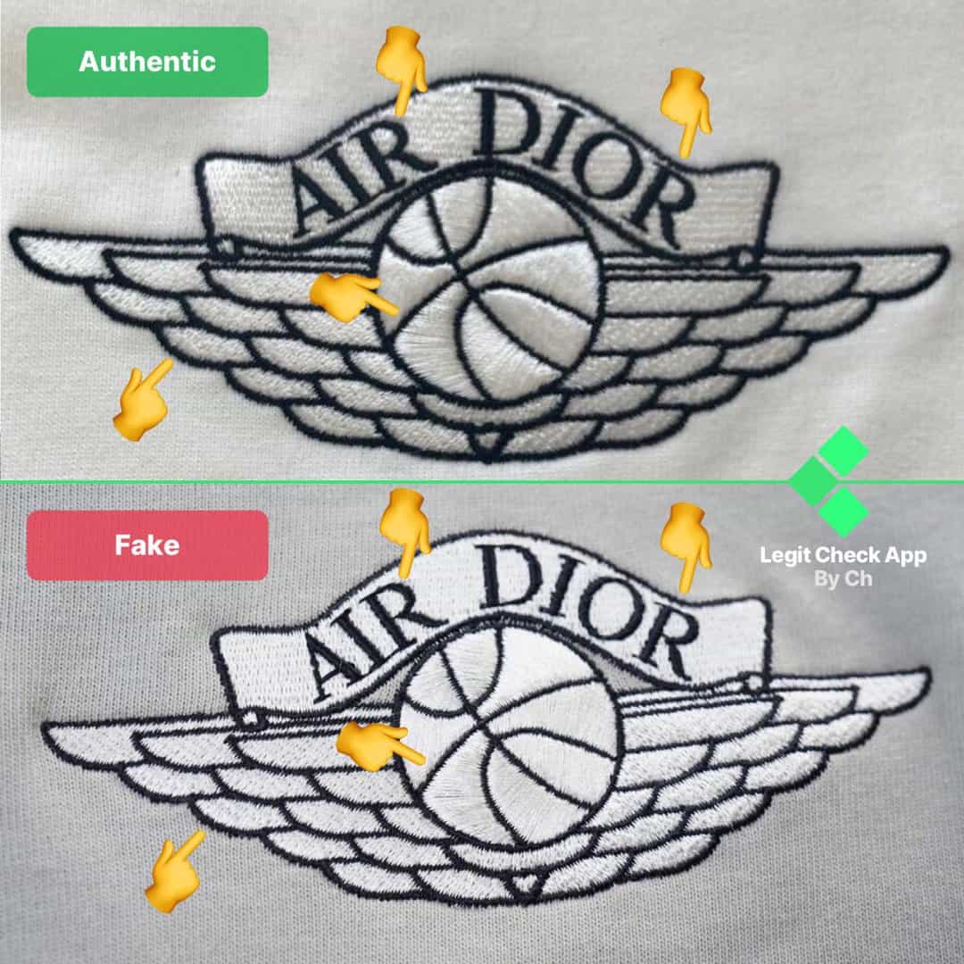 как распознать поддельную футболку Air Jordan Dior