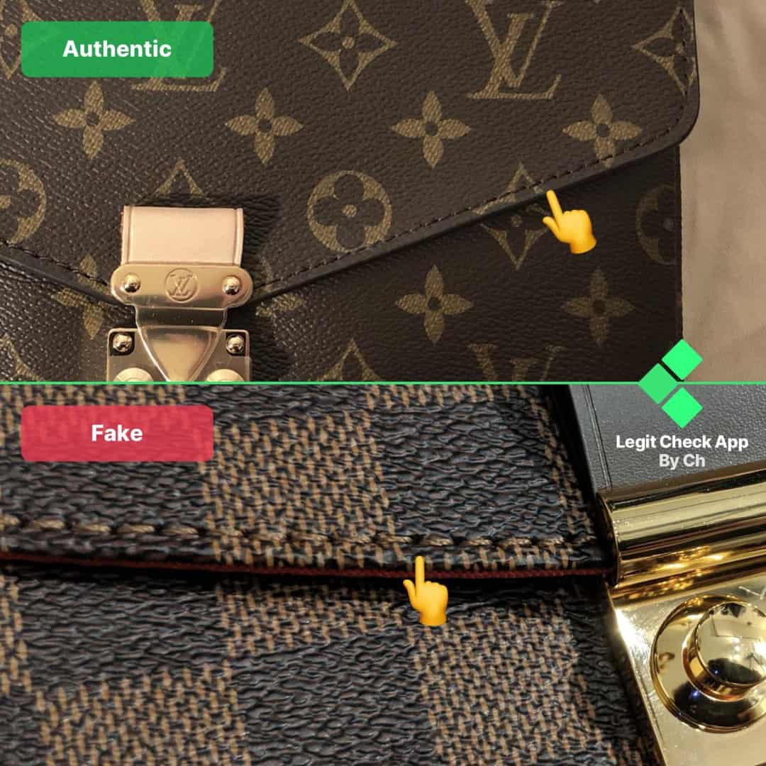 Louis Vuitton Croisette bag Real vs Fake Stitching