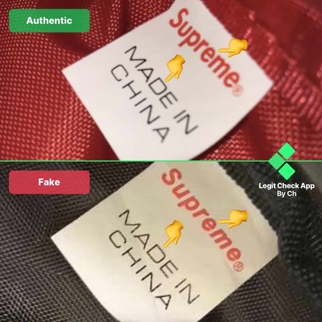 fake vs real supreme bag
