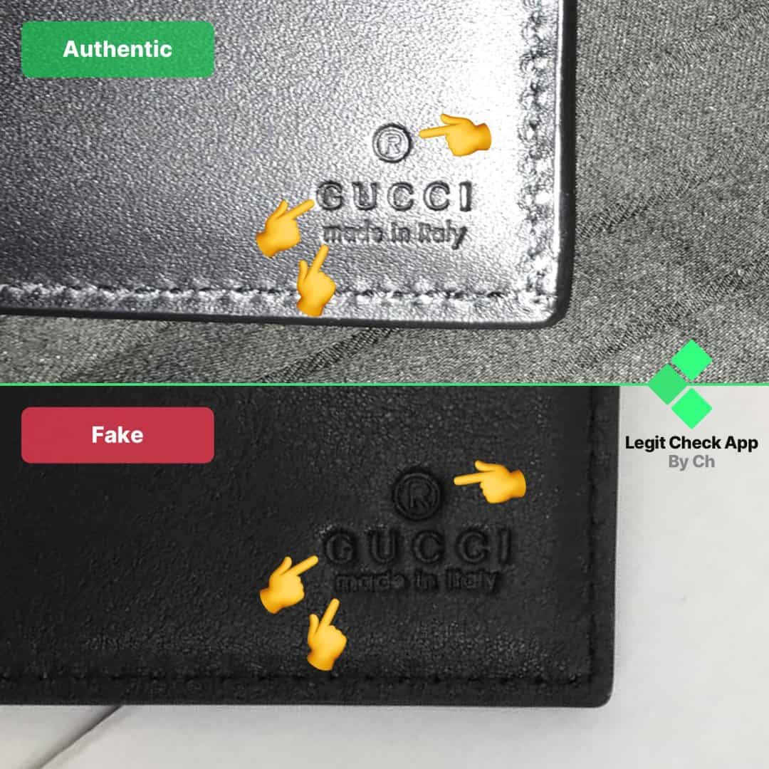 fake vs real gucci wallet