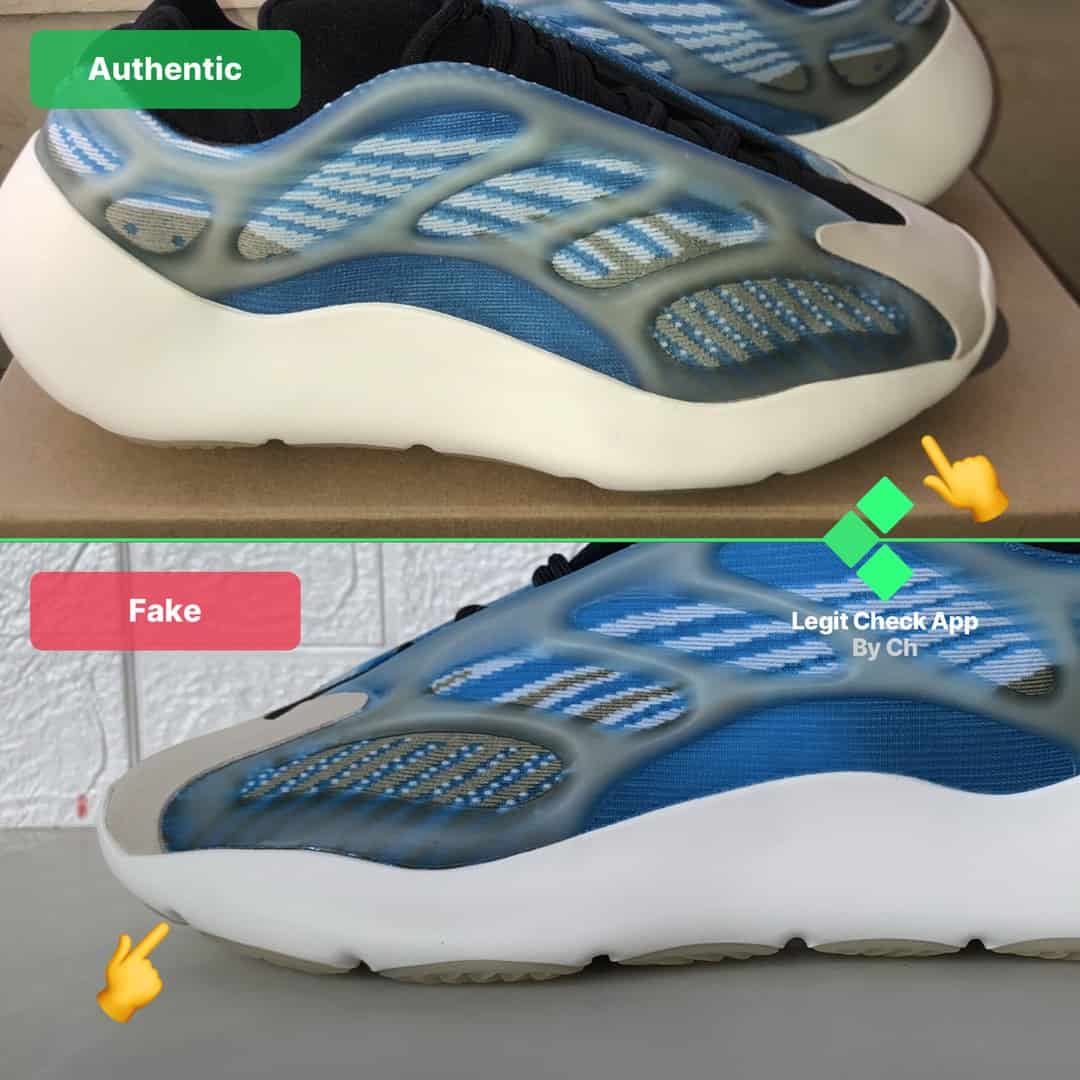 yeezy 700 cream real vs fake