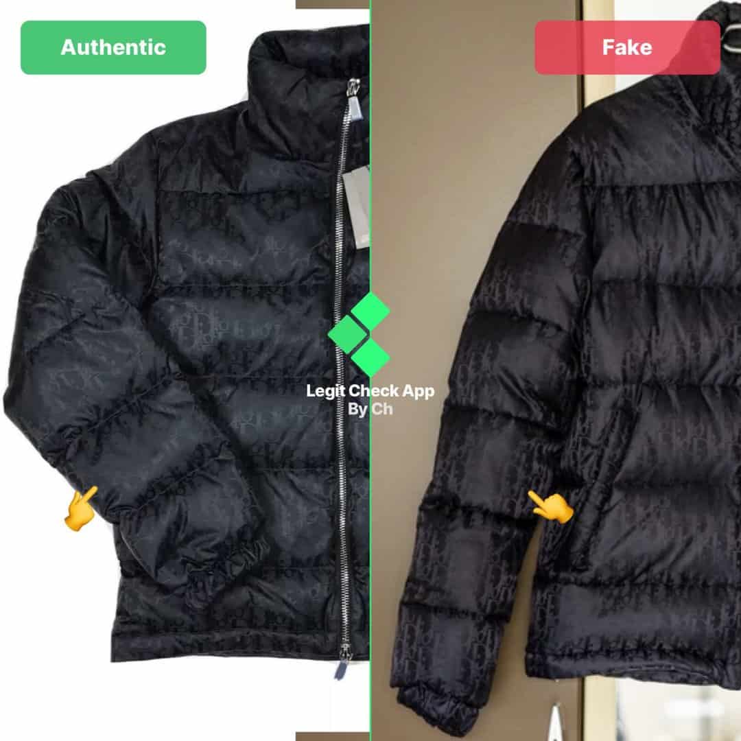 real vs fake dior puffer jacket