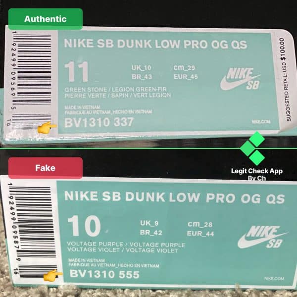 nike sb dunk legit check