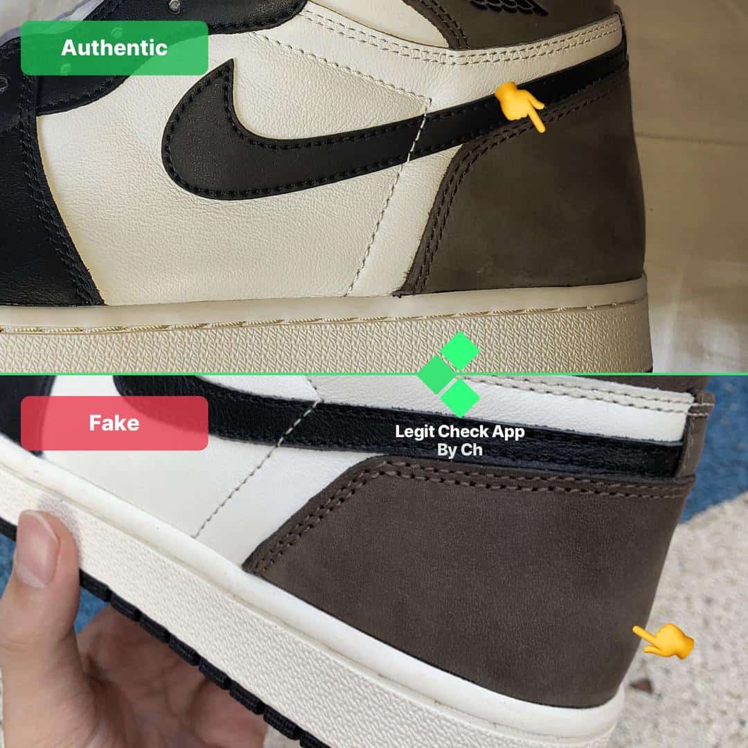 Air Jordan 1 Dark Mocha Real Vs Fake Guide - How To Spot Fake AJ1 Dark ...