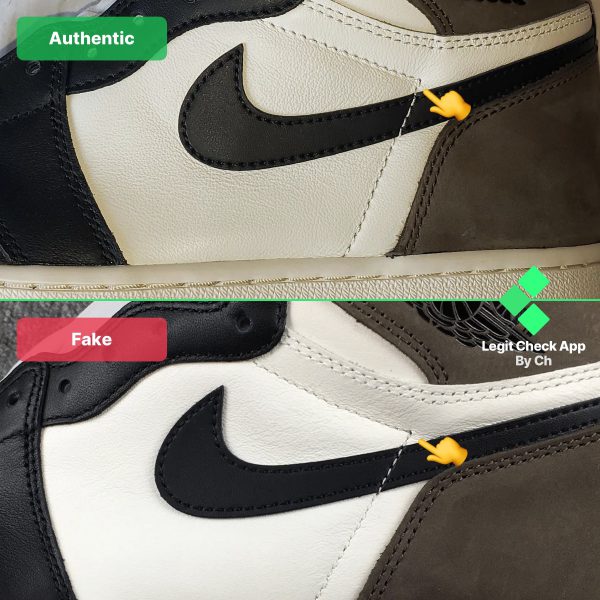 Air Jordan 1 Dark Mocha Real Vs Fake Guide - How To Spot Fake AJ1 Dark ...