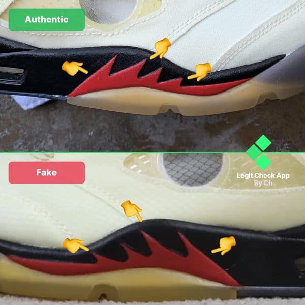 How To Tell If Jordan 5 Off-White Sail Are Fake (2024)