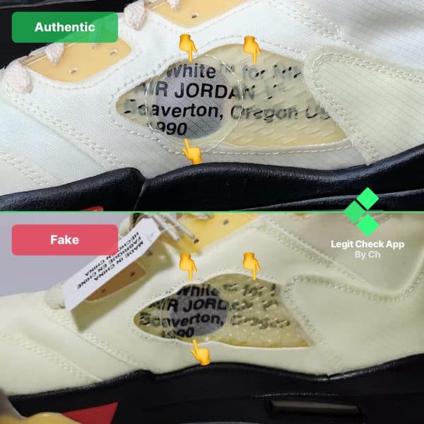 How To Tell If Jordan 5 Off-White Sail Are Fake (2024)