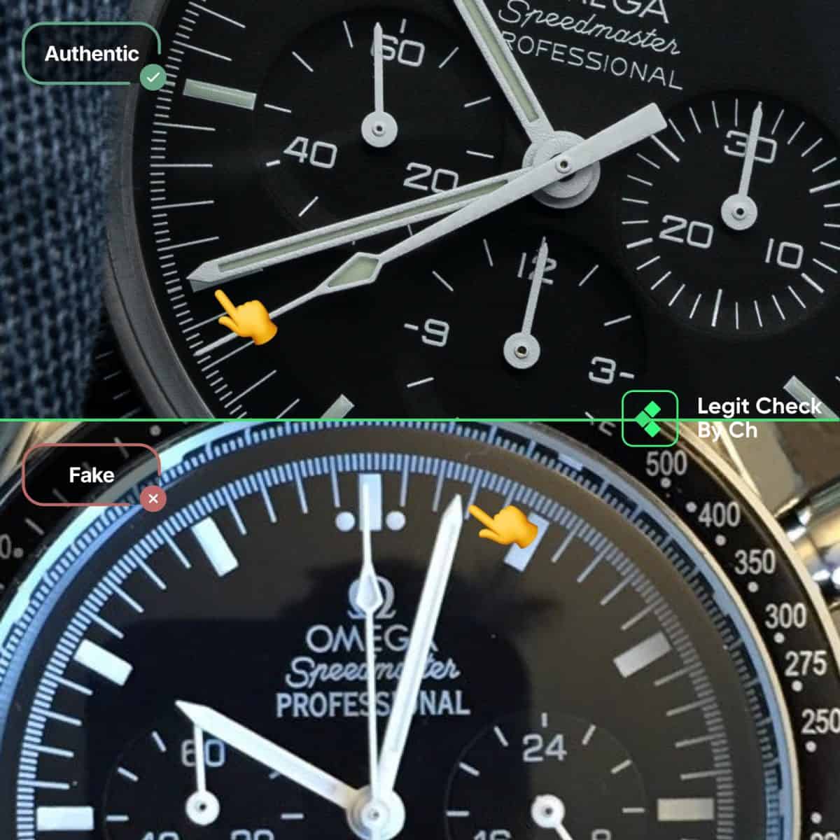 replica vs authentic omega speedmaster
