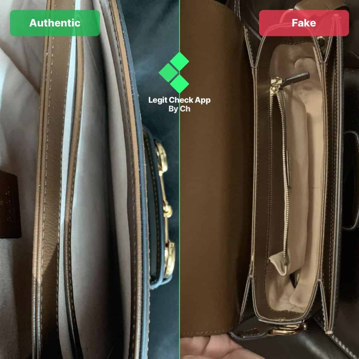 fake vs real gucci horesbit bag
