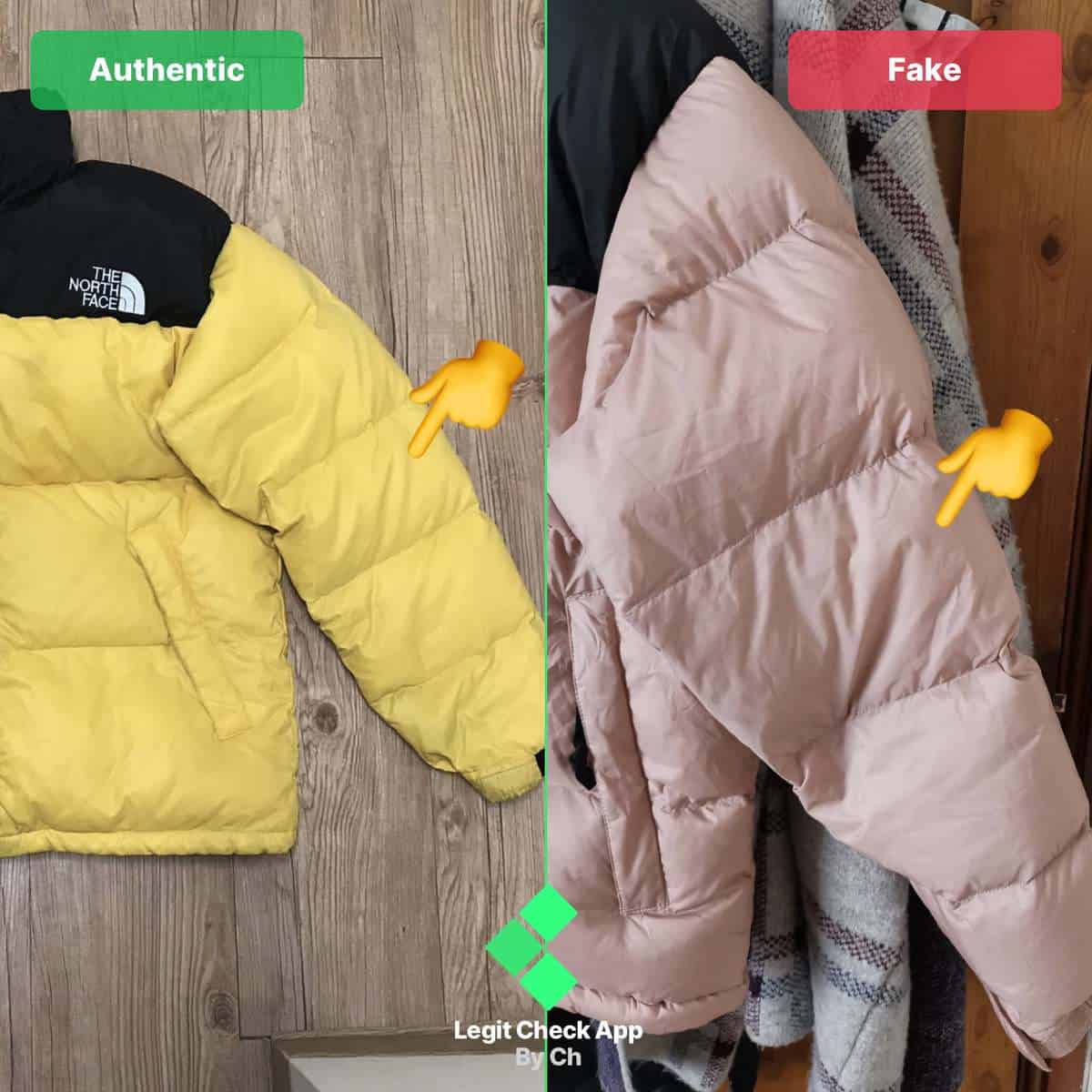 fake nuptse jacket