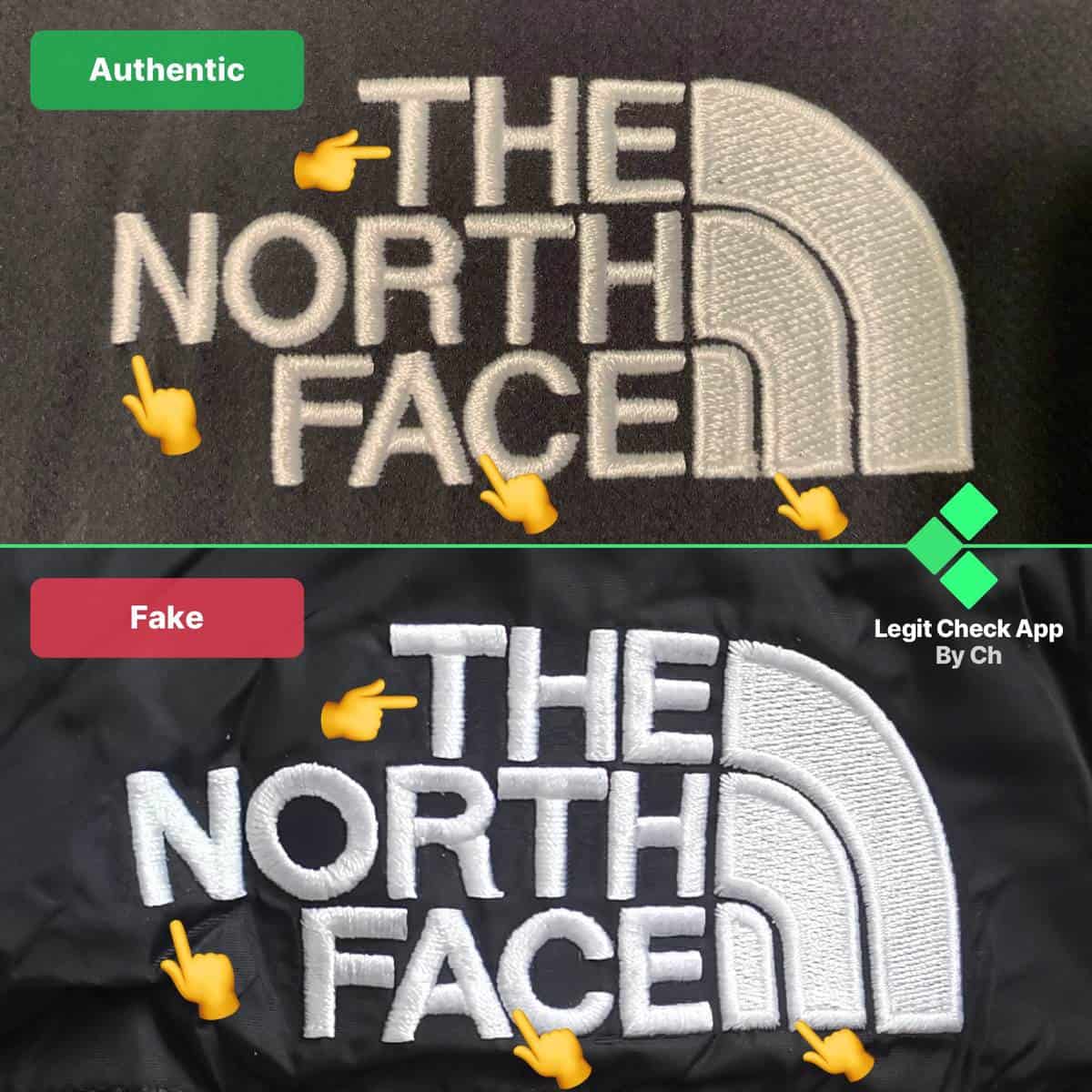 north face jacket with logo on arm