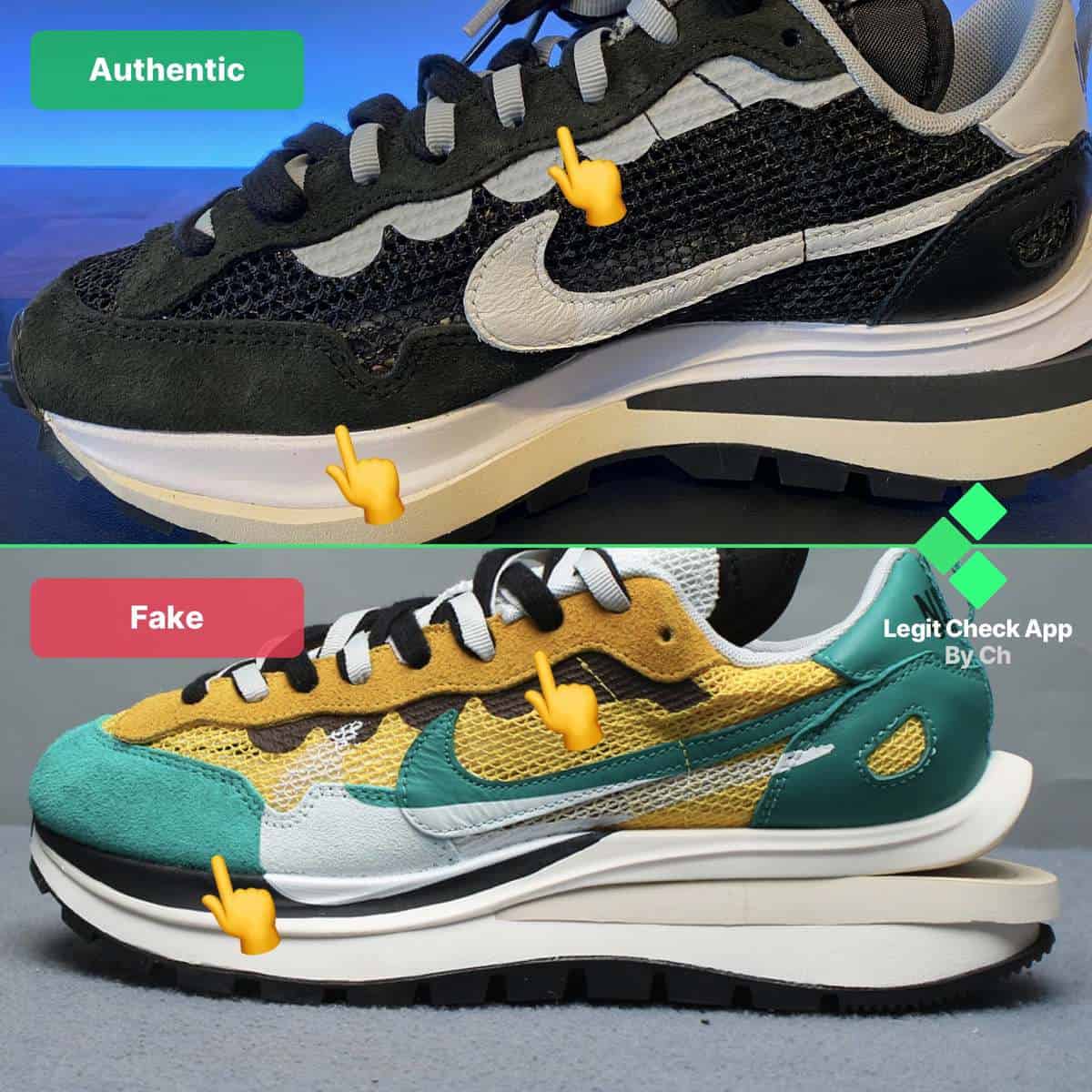 Nike Sacai Vaporwaffle Fake Vs Real (Authenticity Check Guide 