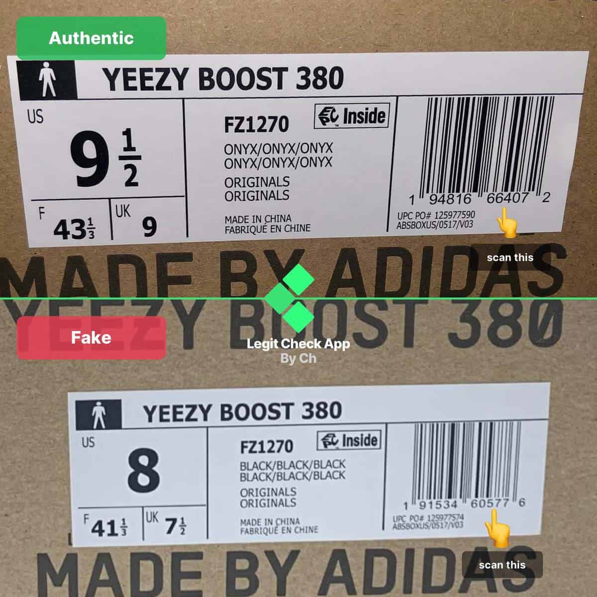Yeezy Boost 380 Onyx Fake Vs Real Guide (Reflective + Non-Reflective)